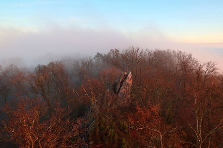 zimní ráno na Babím lomě